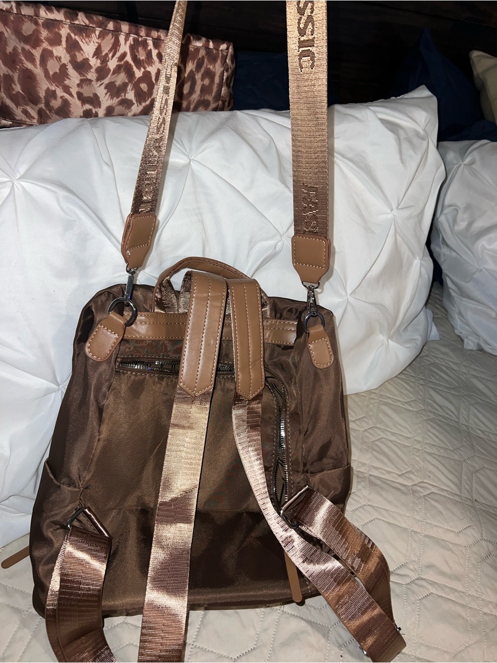 Satin Drawstring Backpack Tote - Picture 7 of 7